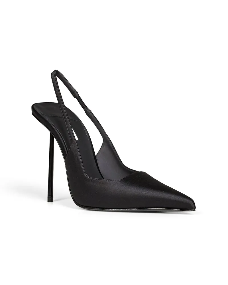 Le Silla Women's Pumps Amelia Satin Black Viscose High Heel Shoes Black