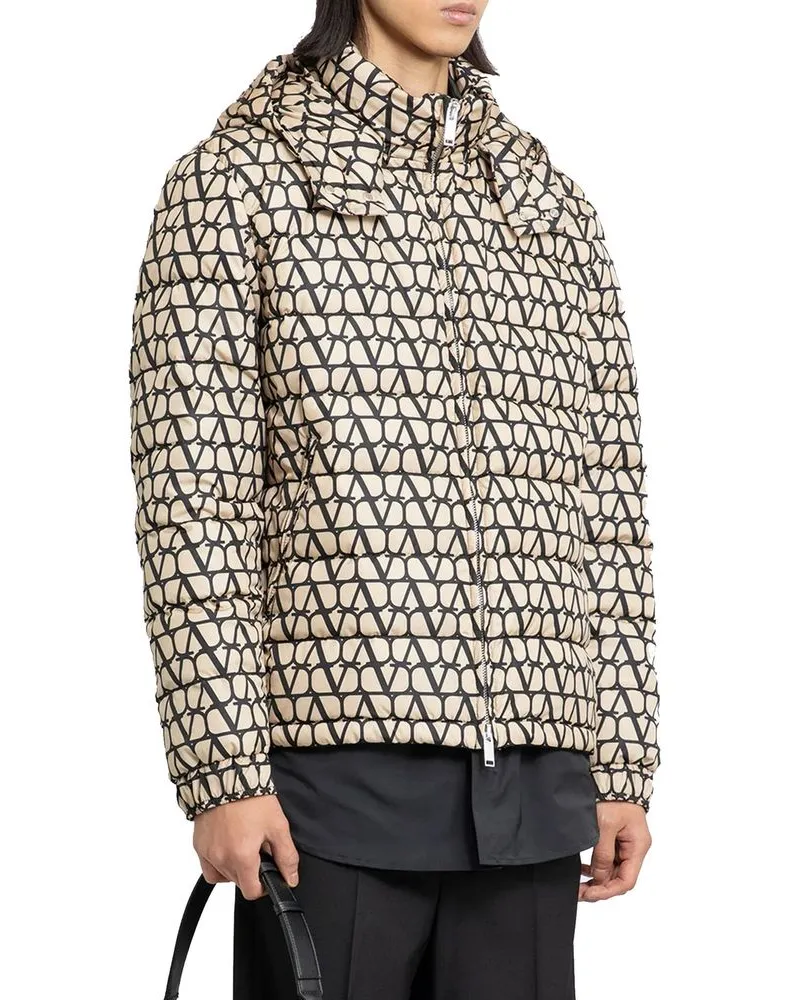 Valentino Garavani Men's Beige Polyamide Coat Clothing Beige