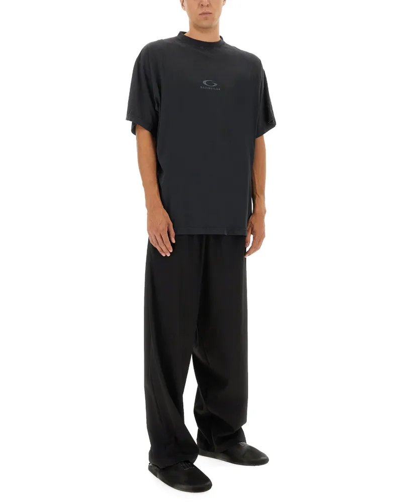 Balenciaga Stretch Wool Trousers — Black Black