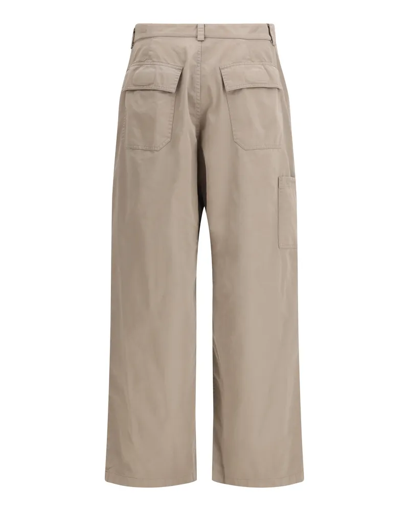 Balenciaga Cotton Workwear Trousers — Beige Beige