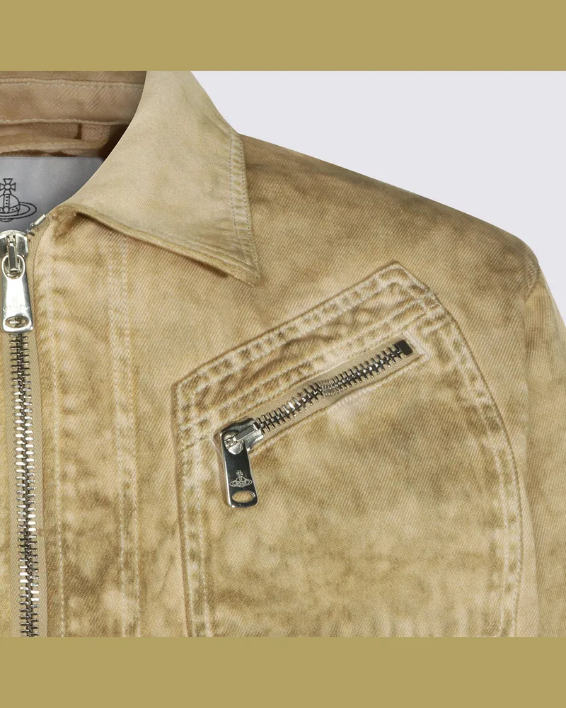 Vivienne Westwood Men Jackets Green _100 % Co Beige