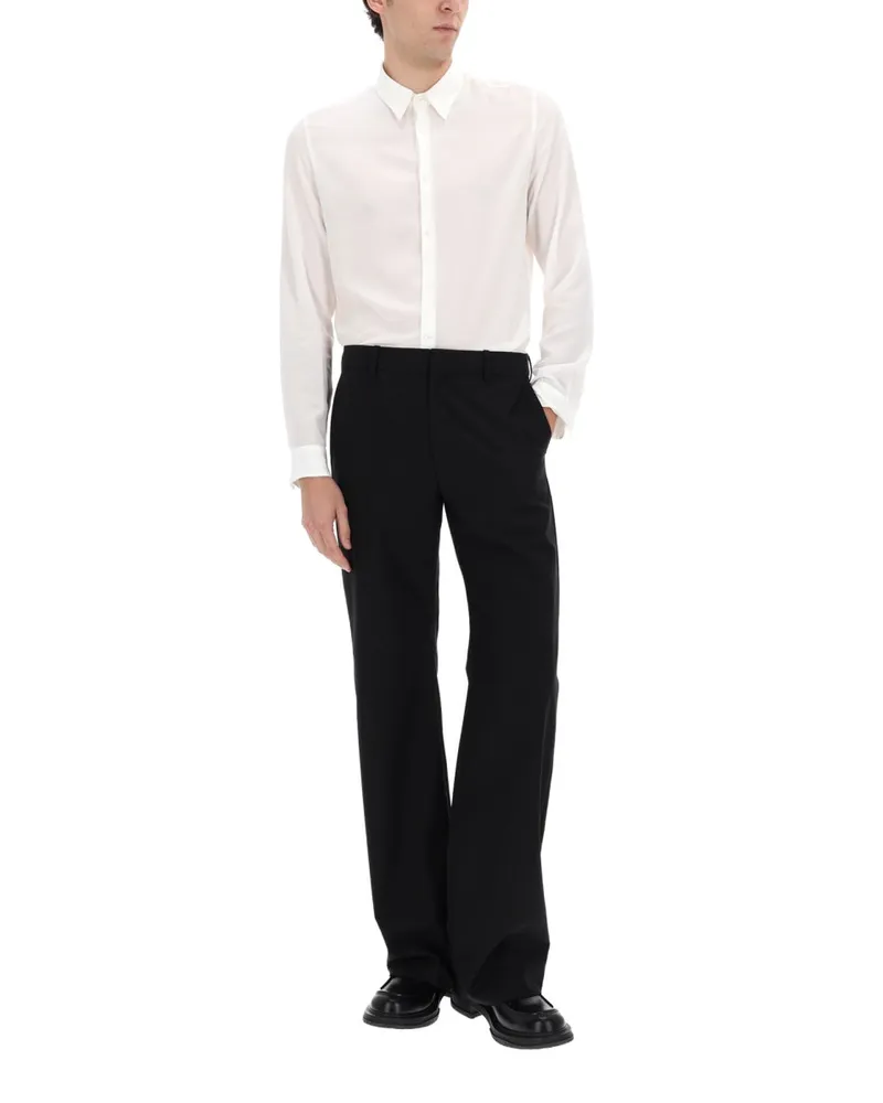 Gucci Wool and Silk Blend Trousers — Black Black