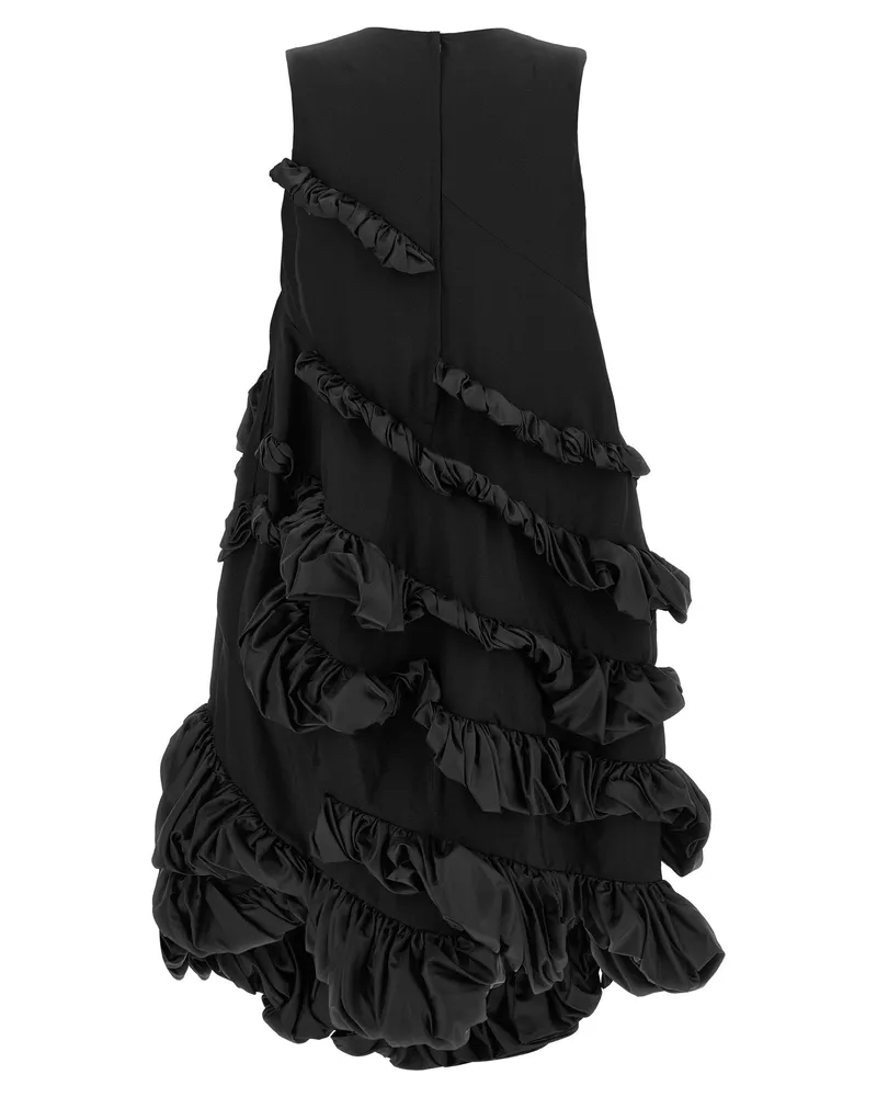 Comme des Garçons Sculptural Ruffles Dress — Black Black