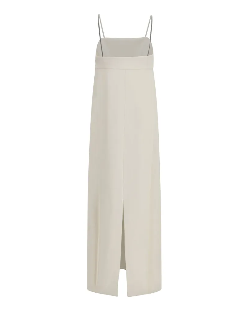 Brunello Cucinelli Women's Dress Silk Maxi Pure White Acetate White