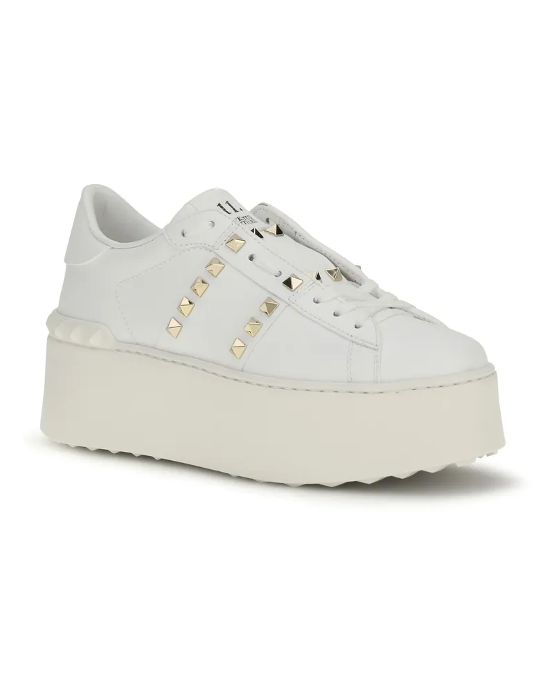 Valentino Garavani Women's Rockstud Untitled Flatform Sneakers 0bo White