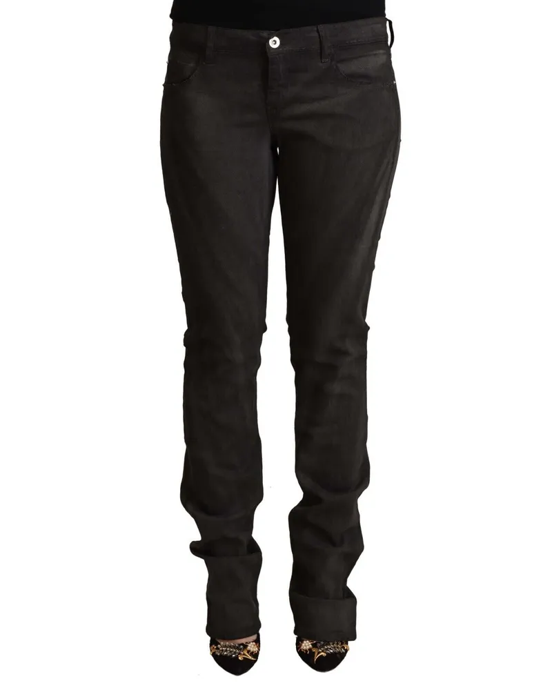 CoSTUME NATIONAL Mid-Waist Skinny Jeans — Black Black