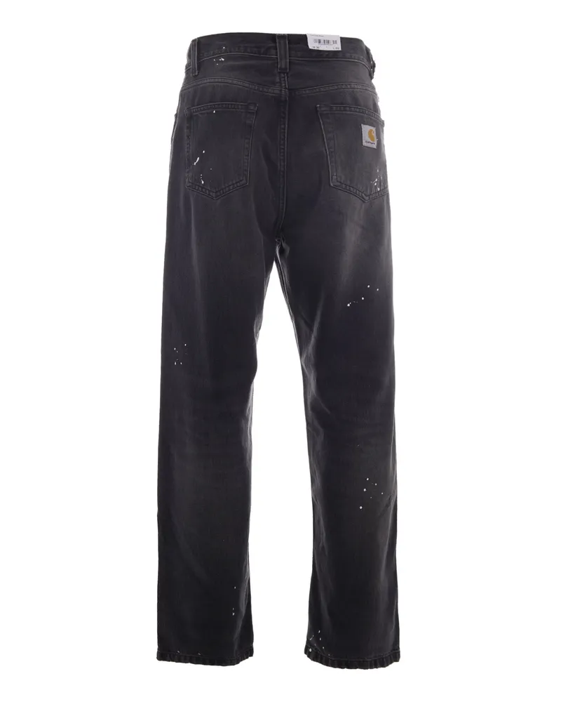 Carhartt WIP Men's Jeans Landon Black Cotton Smith Denim 'smith Black
