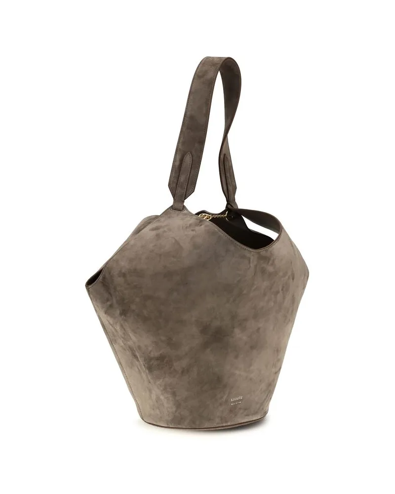 KHAITE Women's Beige Calf Leather Bos Taurus Shoulder Bag Beige