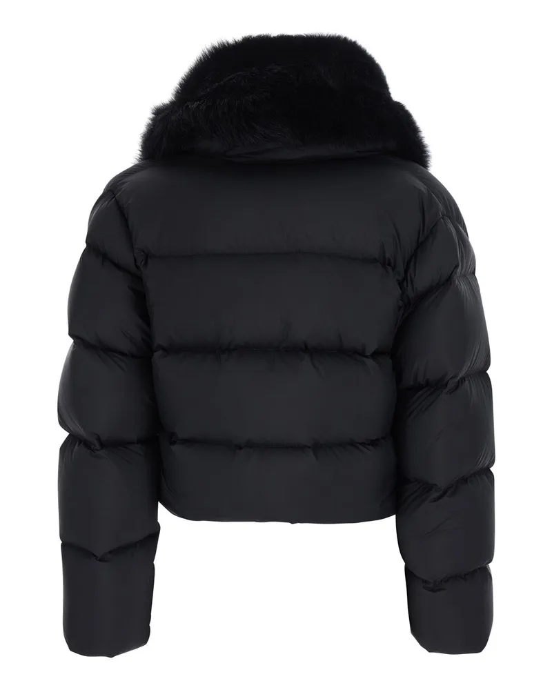 Gucci Fur-Trimmed Quilted Down Jacket — Black Black