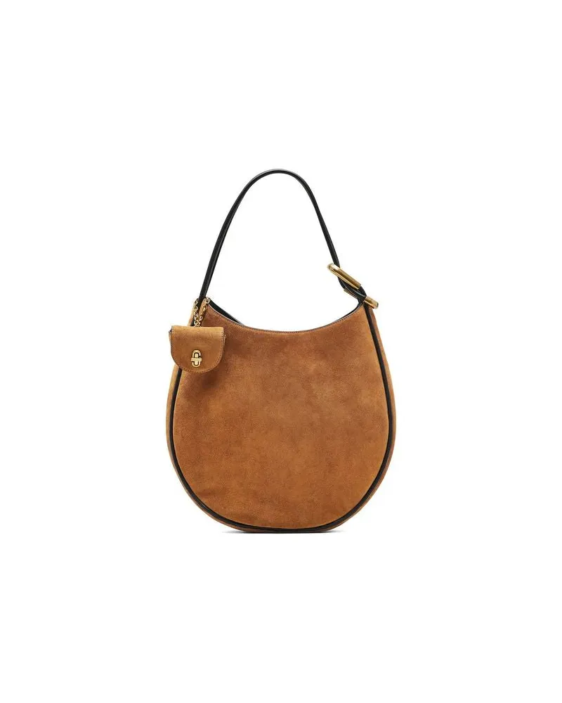 Marc Jacobs Suede Hobo Shoulder Bag — Copper Copper