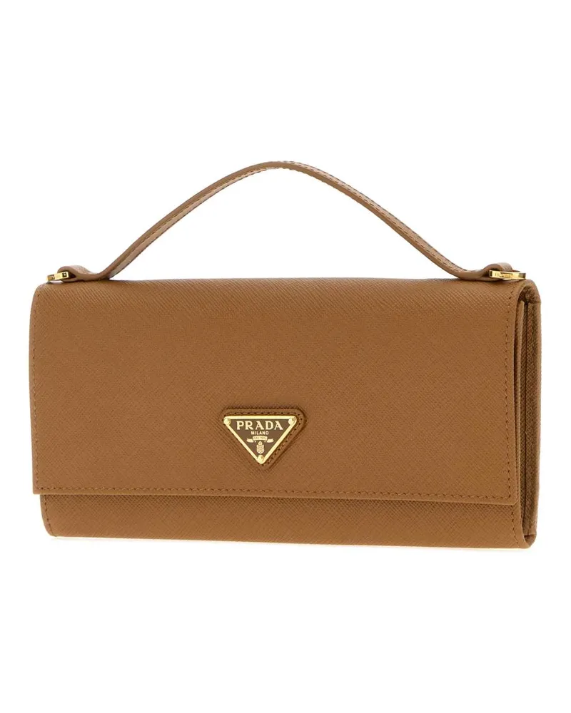 Prada Women's Camel Leather Wallet Caramel 0 Portafogli Brown