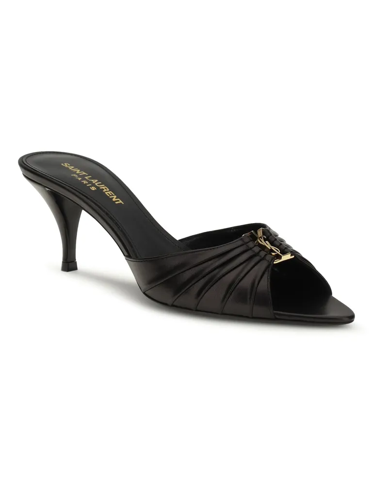 Saint Laurent Babylone Mule Heel — Black Black