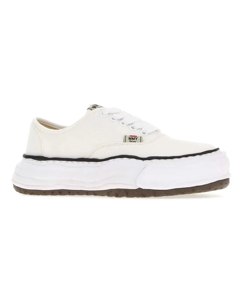 MIHARAYASUHIRO Unisex White Canvas Baker Sneakers White