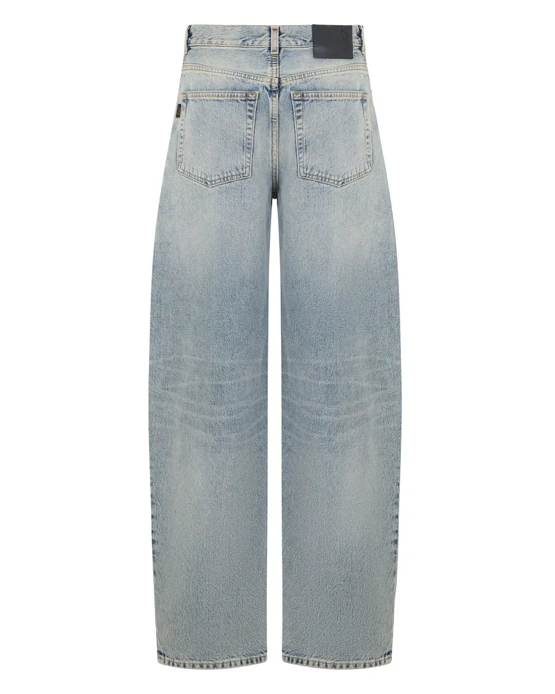 Haikure Vintage-Wash Wide-Leg Jeans — Light Blue Light