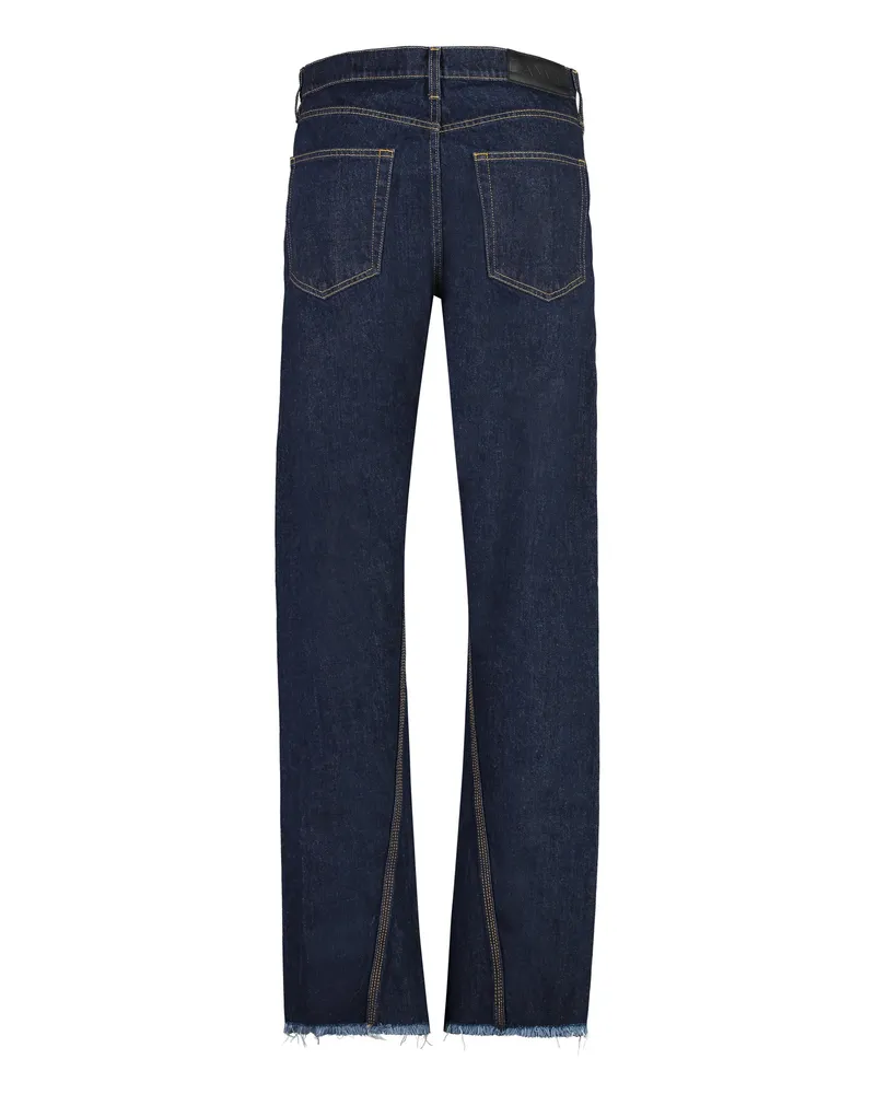 Lanvin Men's 5-Pocket Straight-Leg Jeans Denim Cotton Regular Navy