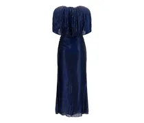 Women's Blue Polyester Cocktail Dress