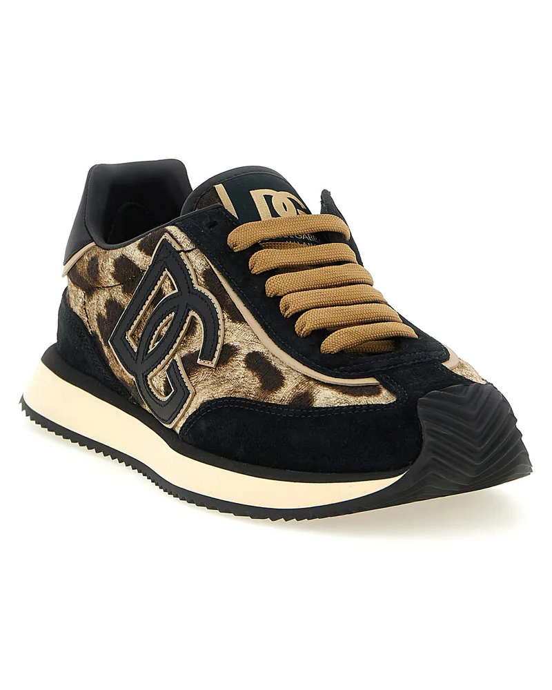 Dolce & Gabbana Women's Multicolor Cotton Low Top Sneakers Multicolor