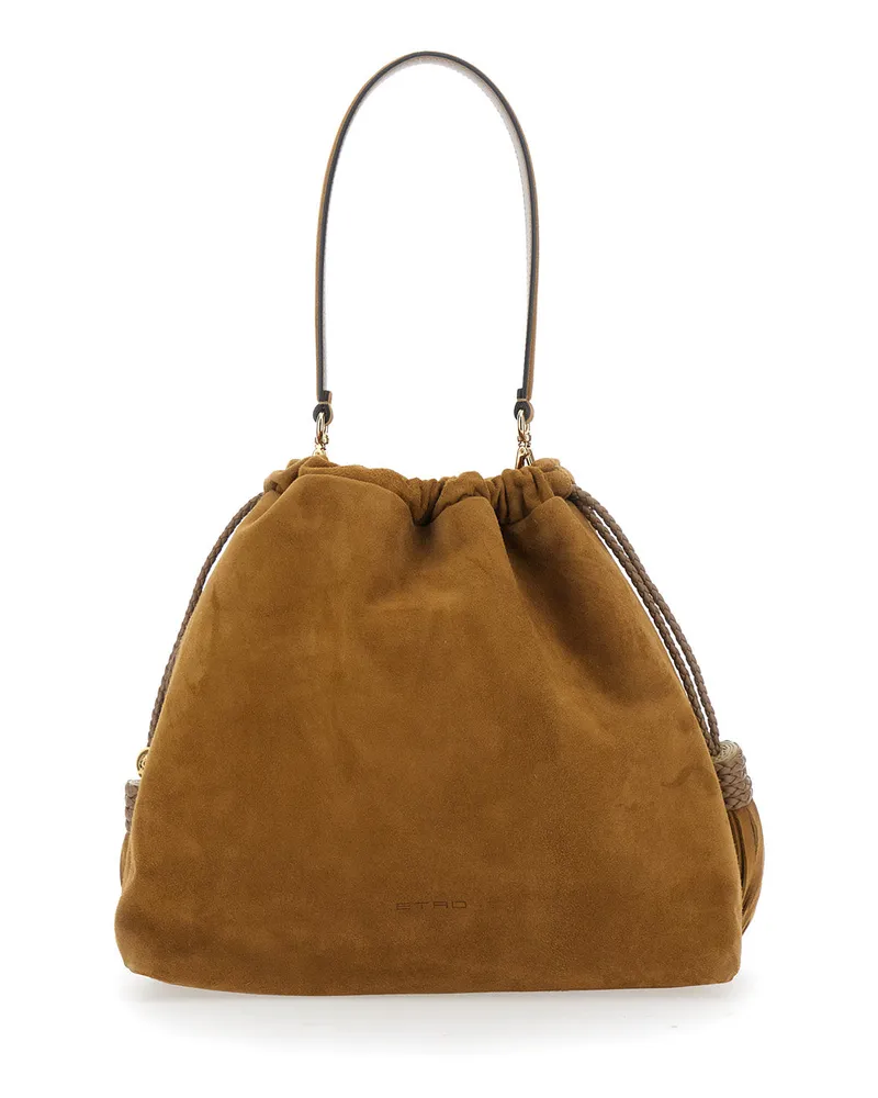 Etro Women's Shoulder Bag Kalispera Beige Goat Leather Beige