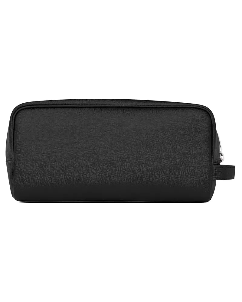 Saint Laurent Men's Beauty Case Black Main: Calf Skin Clutch Bags Black