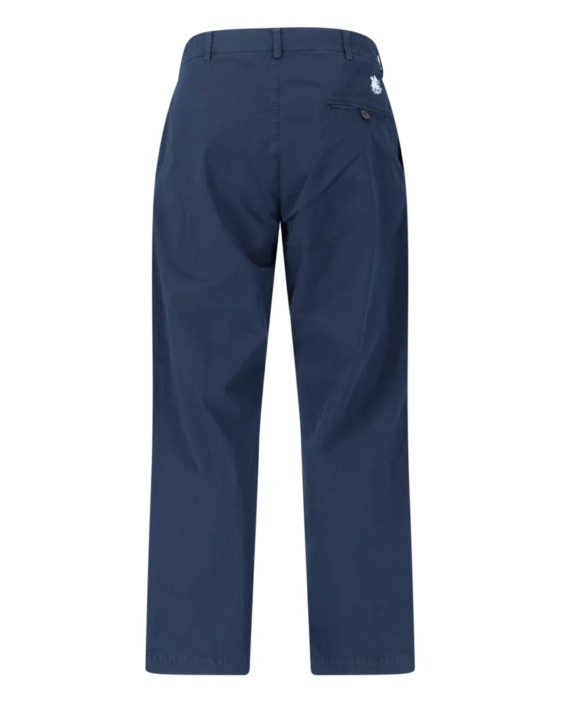 RANRA Men Trousers Blue Cotton Navy