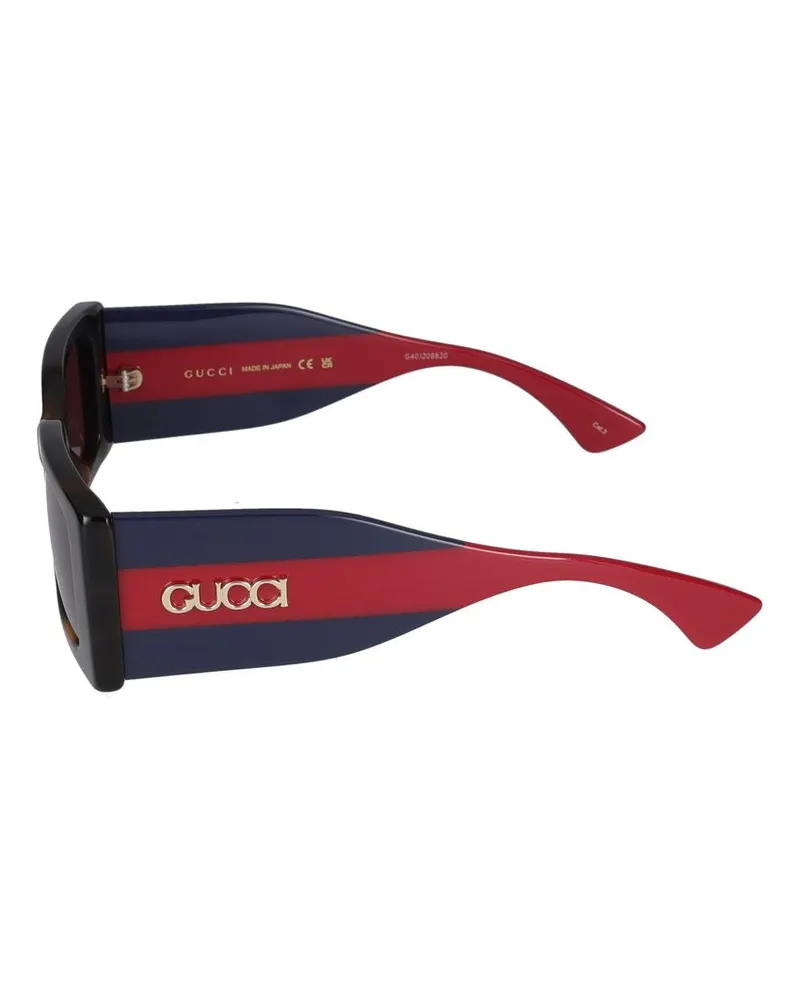 Gucci Women's Sunglasses  Gg1860s 002 Havana Blue Red 20-135 Acetate Black