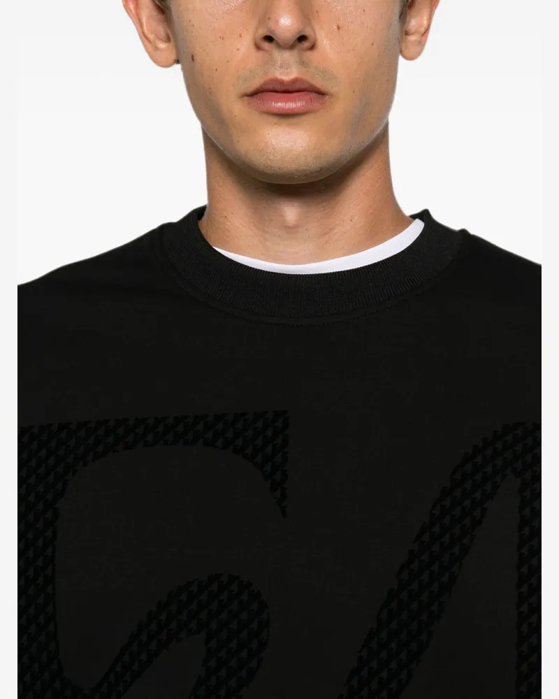 Emporio Armani Logo Cotton Sweatshirt — Black Black
