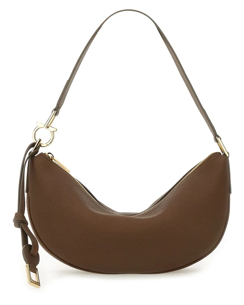 Ferragamo Hobo S Shoulder Bag — Brown Brown