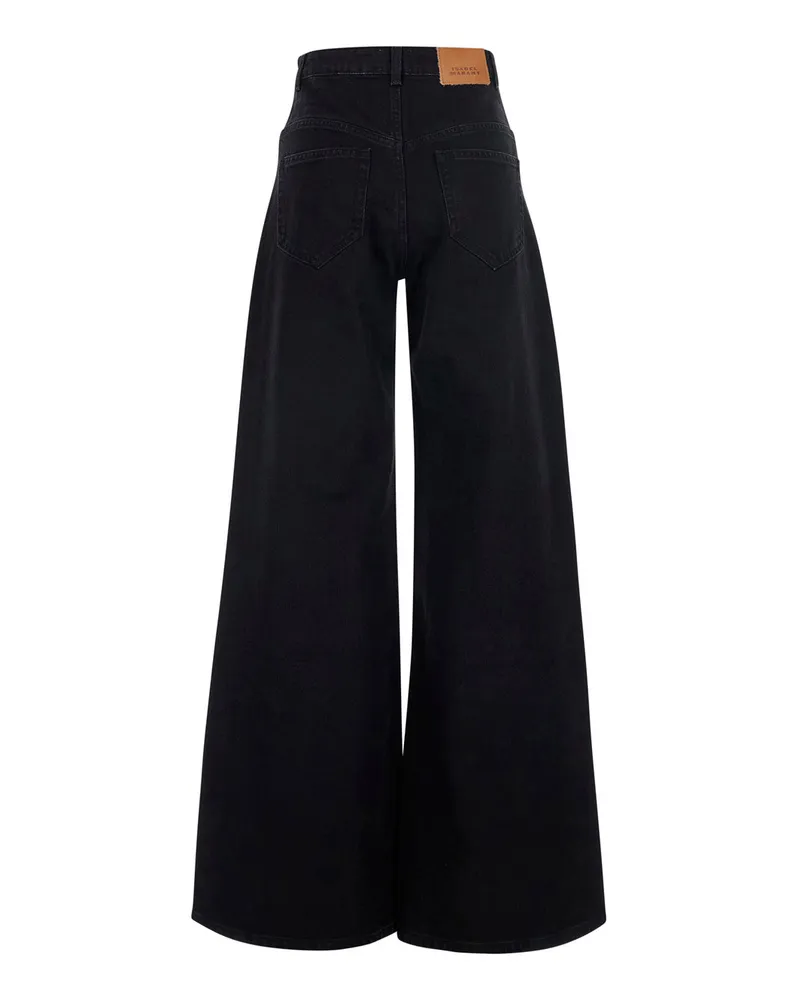 Isabel Marant Women's Jeans Lemony-Gz Black Tech Fabric Black