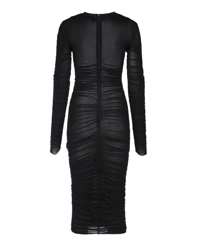 Elisabetta Franchi Women's Abito Midi Manica Lunga Nero Abiti Dress Black