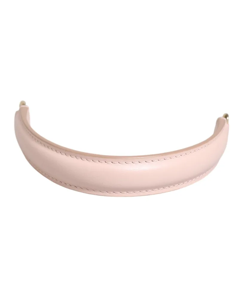 Dolce & Gabbana Women's Strap Pink Leather Gold Tone Big Bag Handle Shoulder Accessory Pink