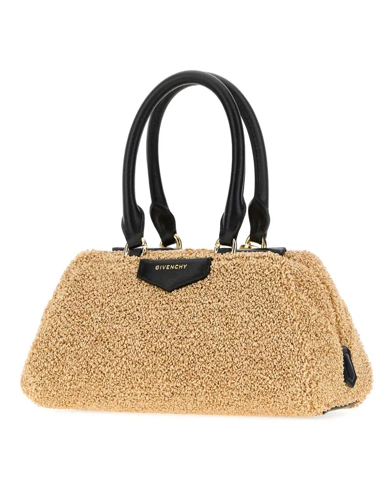 Givenchy Women's Raffia Mini Antigona East-West Handbag Natural Borse A Mano Bag Beige