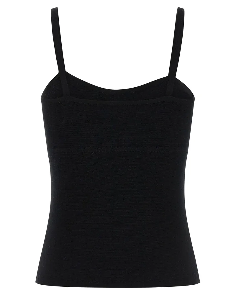 Max Mara Women's Black Virgin Wool Tank Tops Black