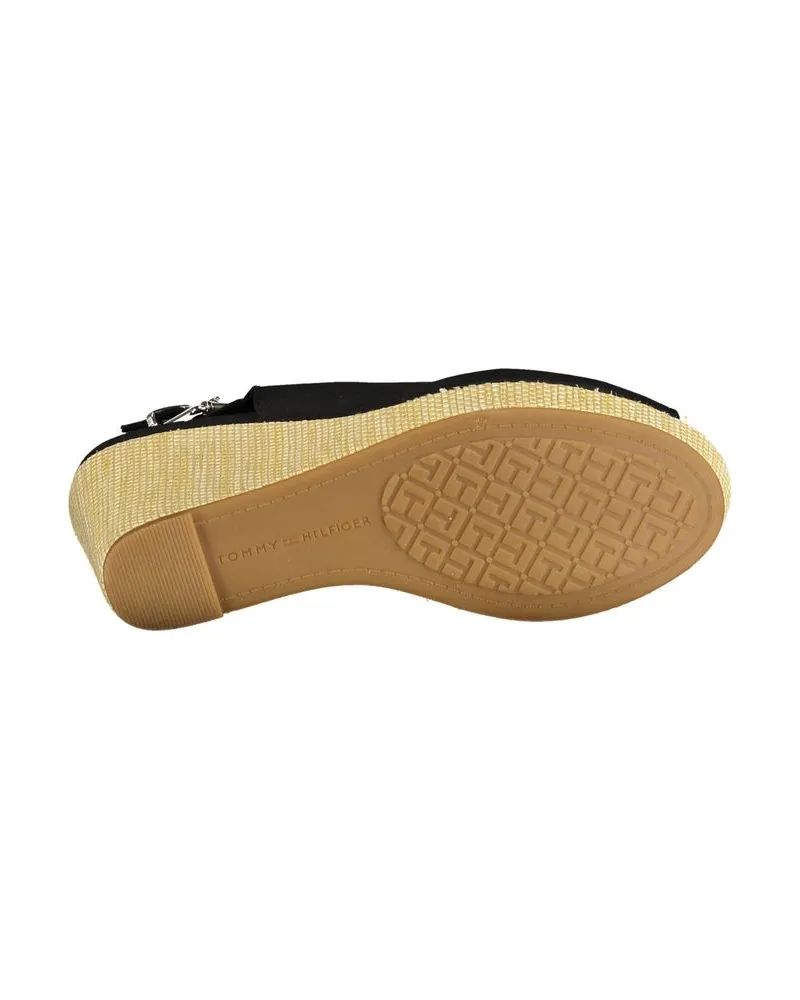 Tommy Hilfiger Buckle-Fastened Wedge Sandal — Black Black
