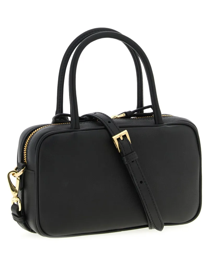 Prada Calfskin Leather Top Handle Bag — Black Black