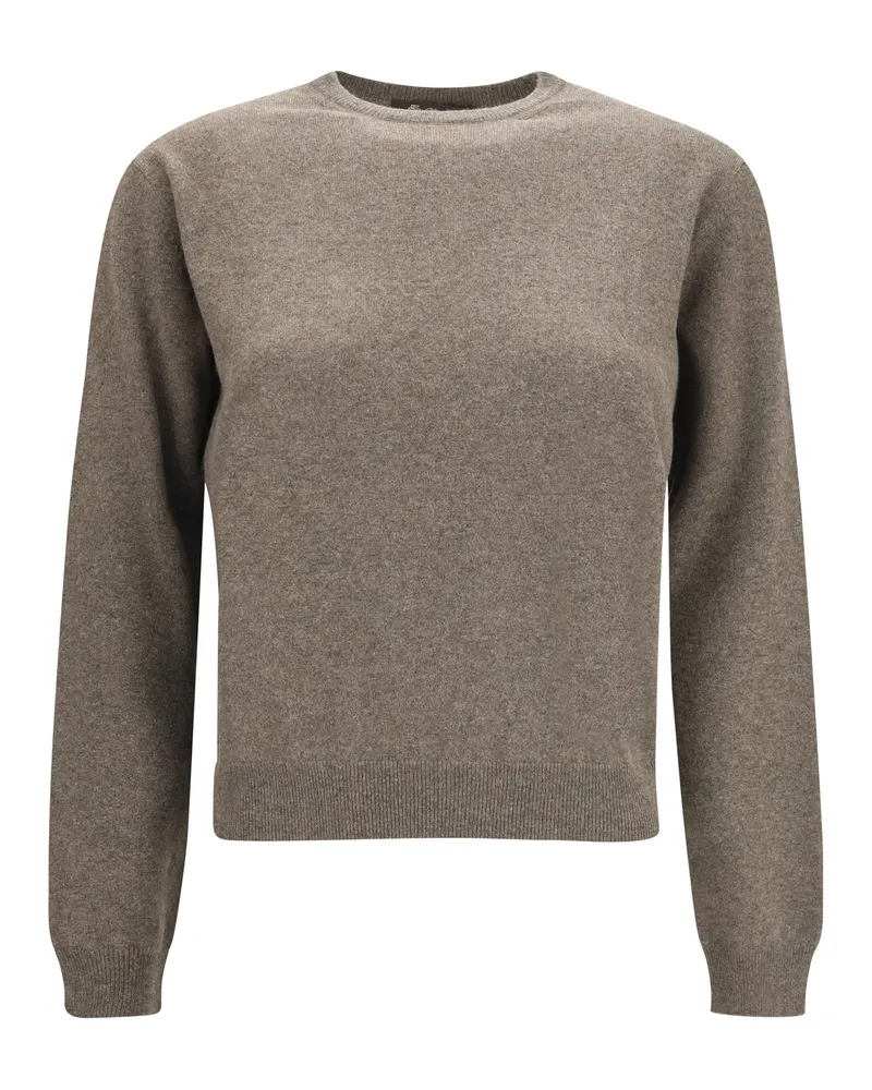Loro Piana Baby Cashmere Crewneck Sweater — Brown Brown
