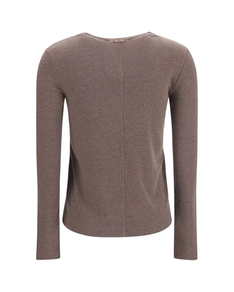 Max Mara Women Brown Lyocell Sweatshirt Clothing Brown