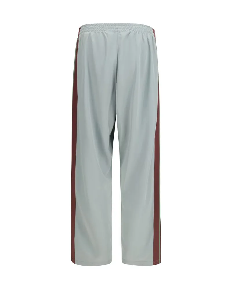 Palm Angels Logo-Print Polyester Joggers — Gray Gray