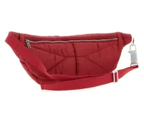 Quilted Nylon Belt Bag — Red