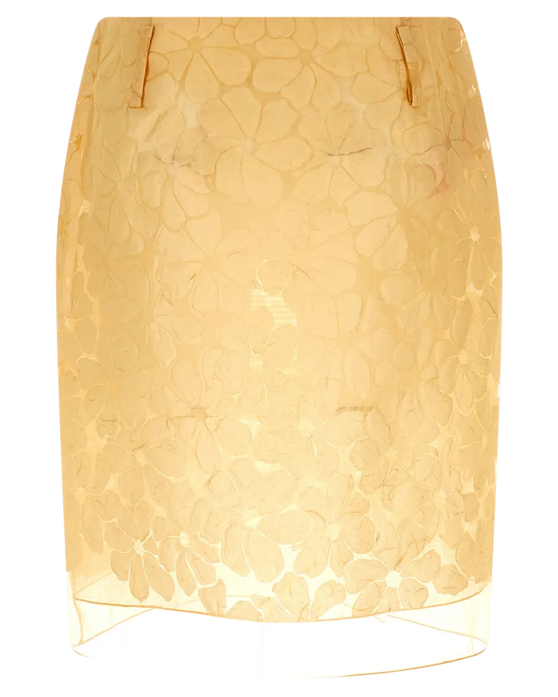Marni Floral Jacquard Skirt — Yellow Yellow