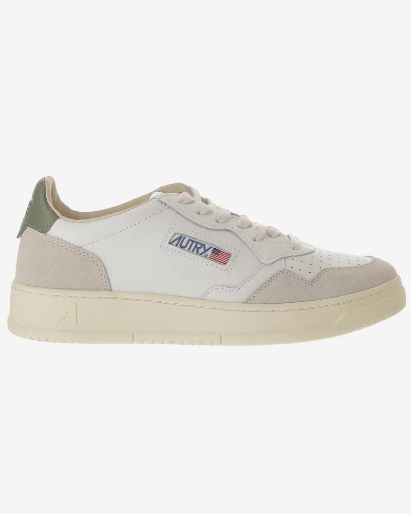 AUTRY Men's Sneakers Medalist Low Green Leather Trainers Green