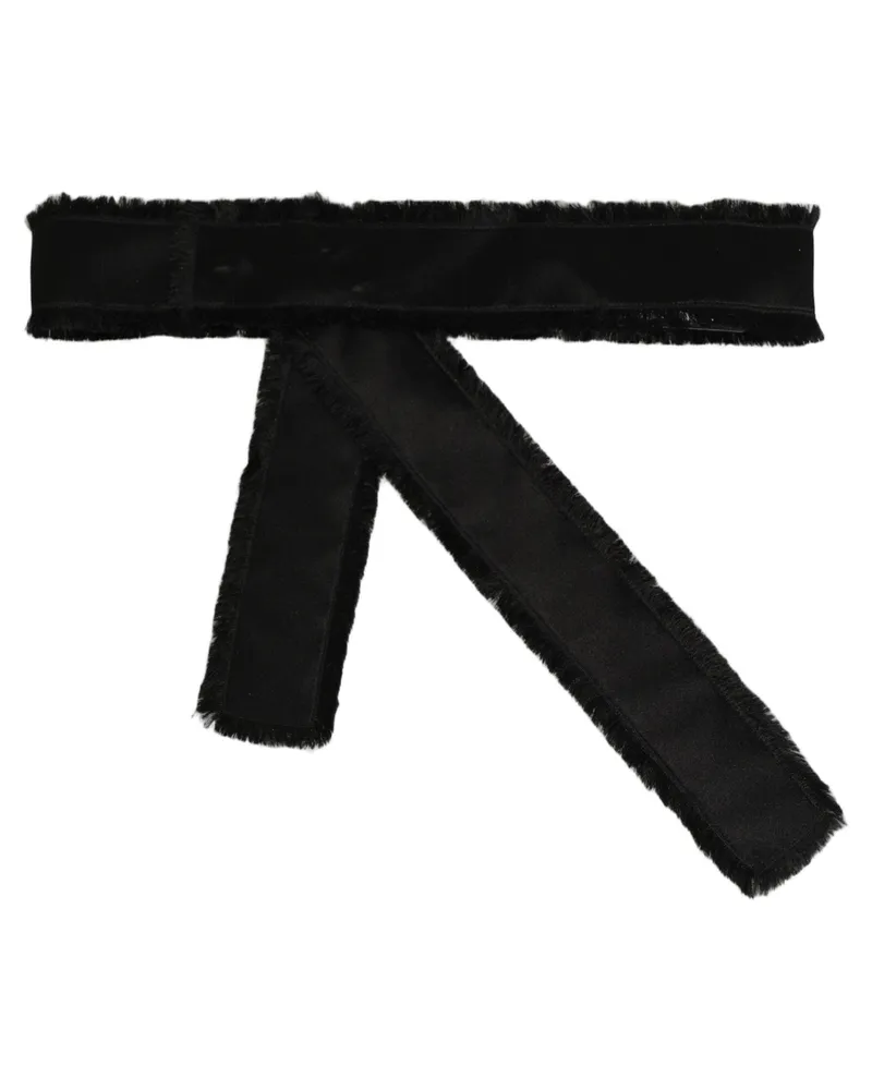 Dolce & Gabbana Velvet Wrap-Around Belt — Black Black