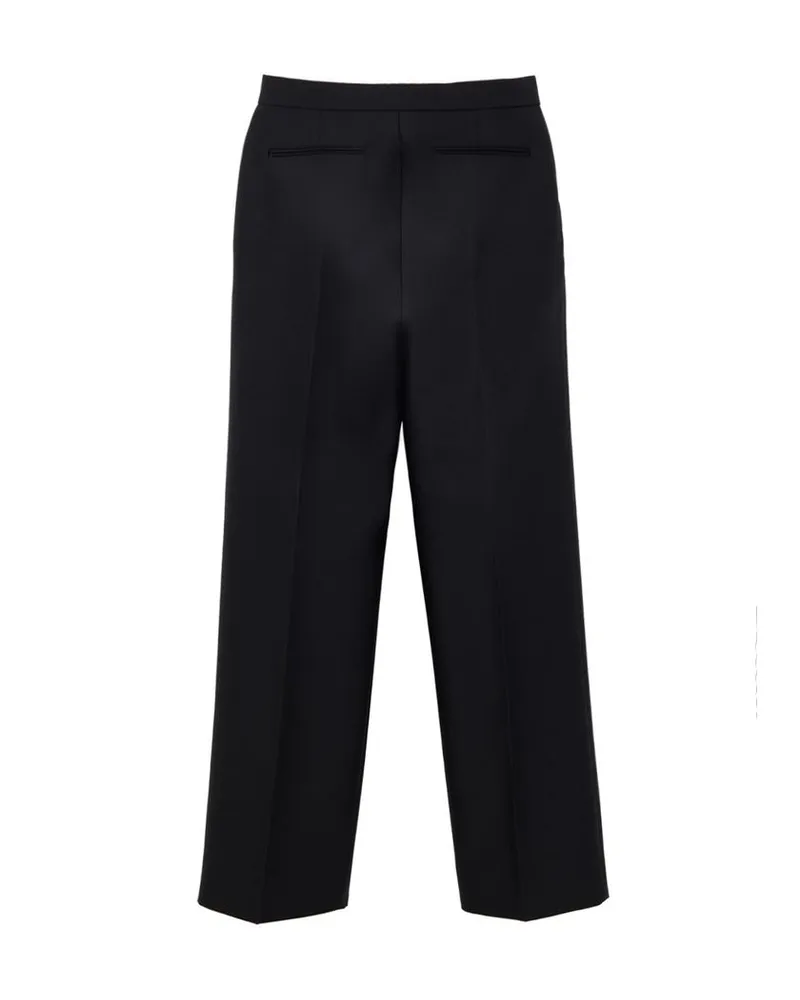 Gucci Women's Black Cotton Casual Pants Black
