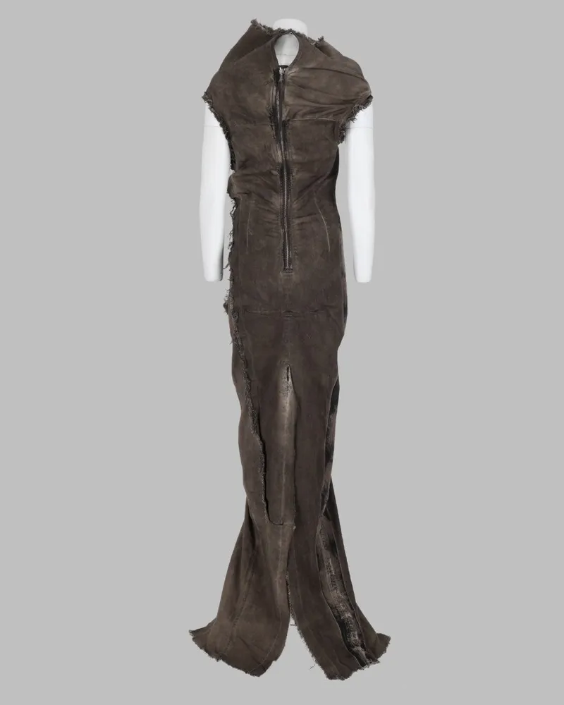 DRKSHDW by Rick Owens Long Dress — Charcoal Charcoal
