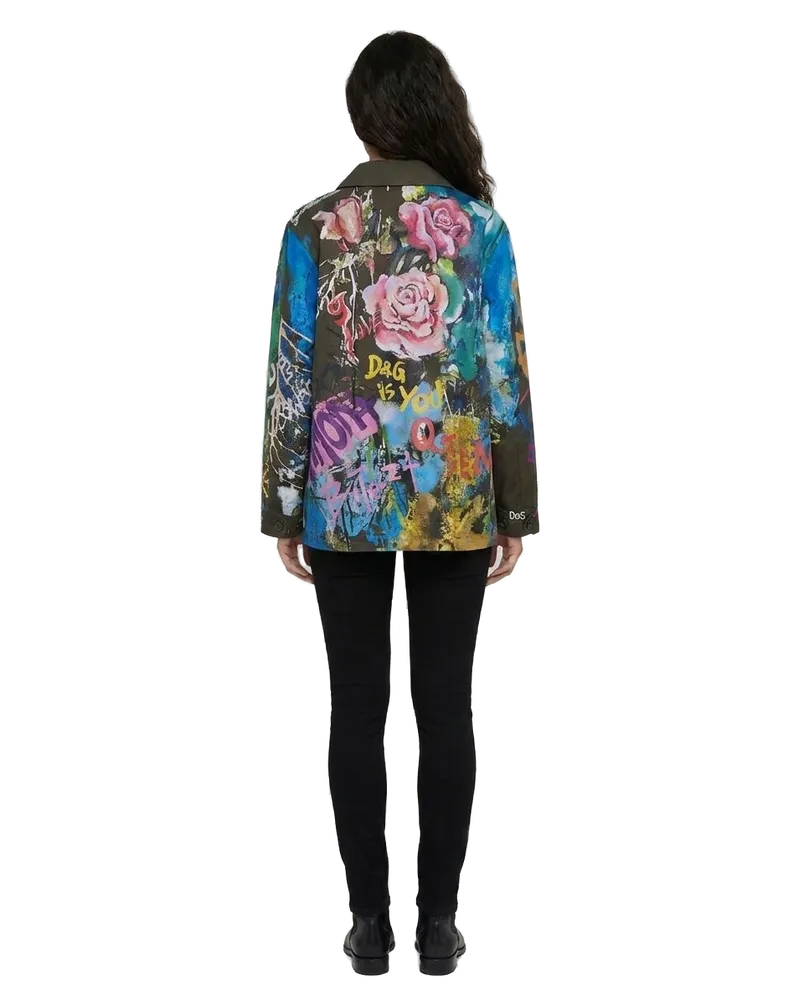 Dolce & Gabbana Women's Multicolor Cotton Denim Jacket Clothing Multicolor