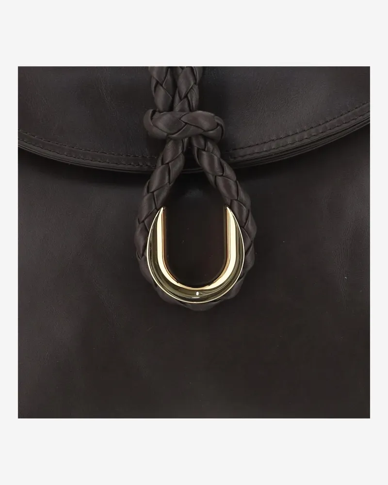 Bottega Veneta Women's Small Freedom Calfskin Shoulder Bag Brown Brown