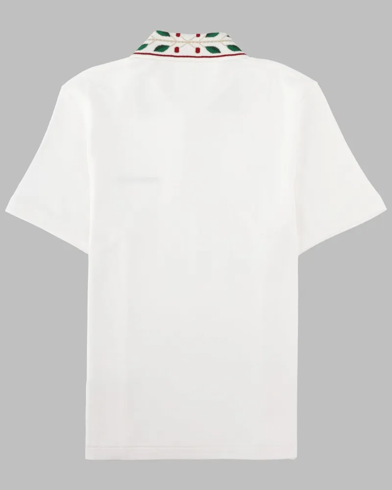 Casablanca Paris Laurel Polo Shirt — White White