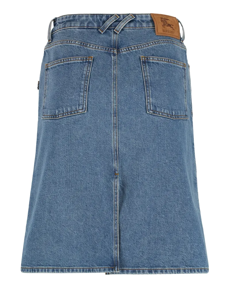 Burberry Women's Denim Slit Skirt Cotton Blue