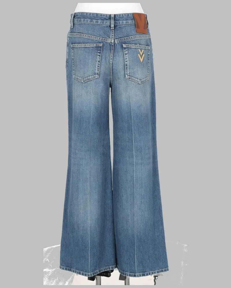 Valentino Garavani Cotton Denim Jeans — Blue Blue