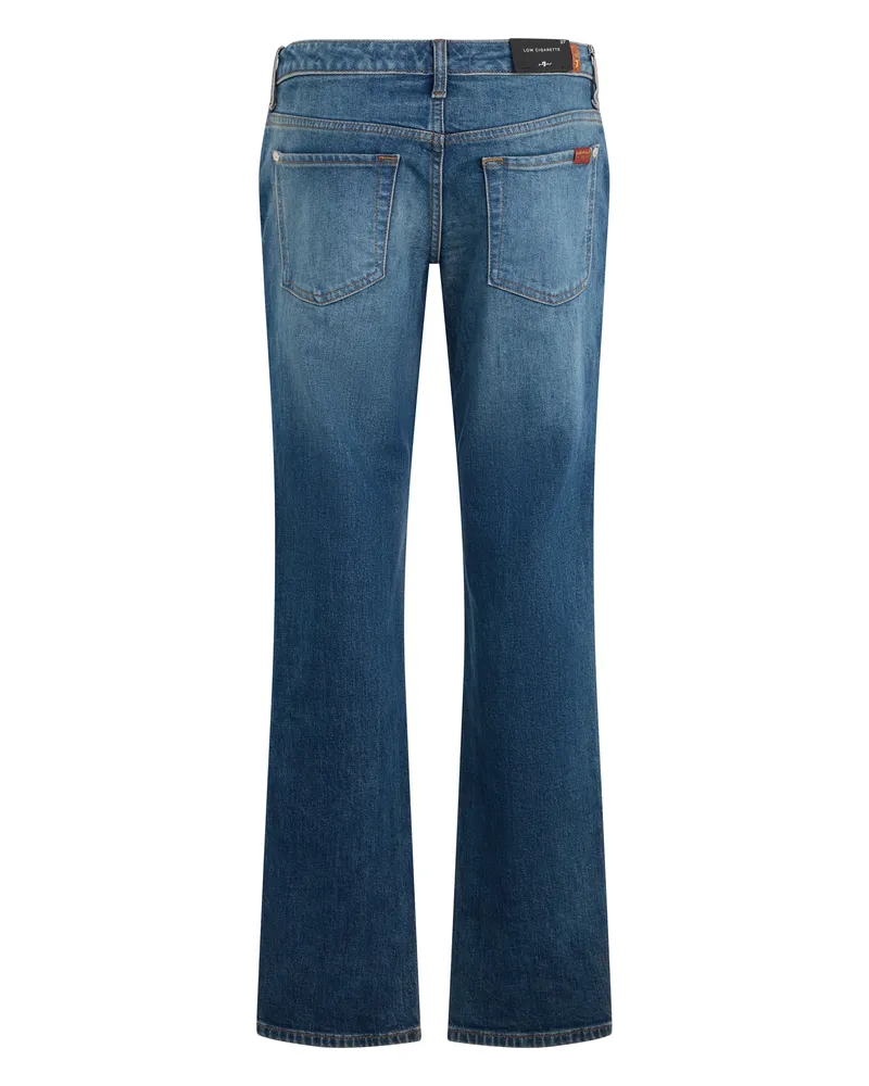 7 for all mankind Women's Straight-Leg Jeans Blue Core Cotton Blue