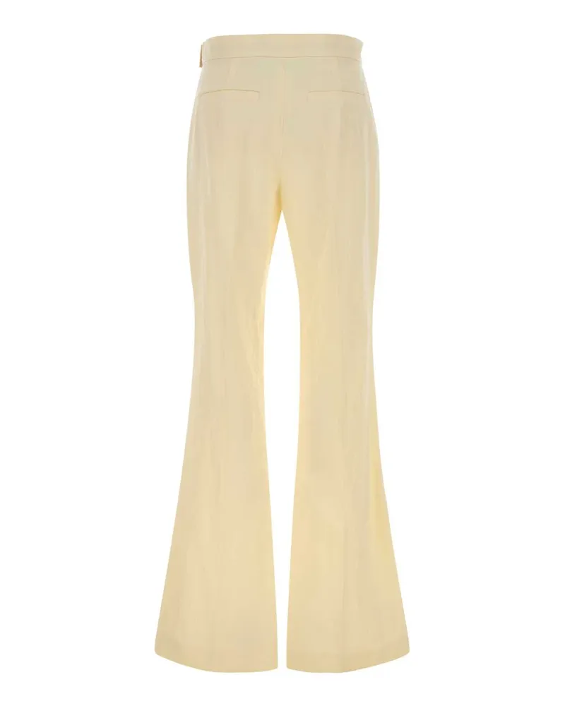 SPORTMAX 2612131093600 001 Giallo Chiaro Exterior: Viscose Paper Pantaloni Trousers Yellow